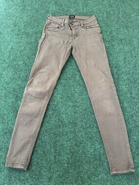 Hudson Jeans Women’s 27 Spark Midrise Super Skinny Gray Black Low Rise Stretch